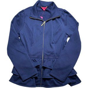 Lilly Pulitzer sz M NWT Azela Jacket True Navy Blue Women’s!!